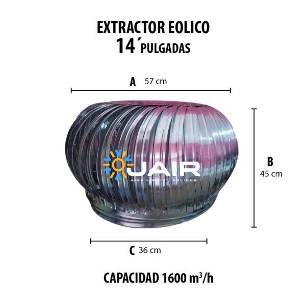 extractores eolicos 14 pulgadas- Jairec